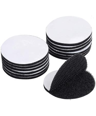 BRAVESHINE Adhesive Tape - 12PCS Sticky Back Hook Loop Dots - Double Sided Industrial Strength Coins - Heavy Duty Rug Carpet Gripper Pad Mounting Tape for Wall Decor or Tools Hanging - Round 2 inch Round 2 Inch  12Pcs