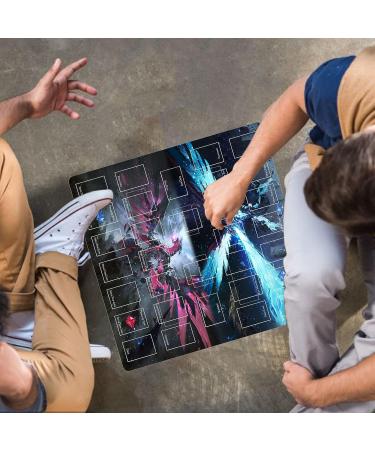 Sabermaster Card Rubber Mat - 2 Player Square Yugioh Playmat | 60x60cm/23.6x23.6inch - Buy Online on SooperMarket.com