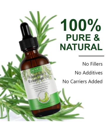 Rosemary Oil for Hair Growth & Loss Regrowth Treatment - 2.02 oz | Strengthens, Nourishes Scalp, Improves Circulation - Men & Women - Buy Online on SooperMarket.com