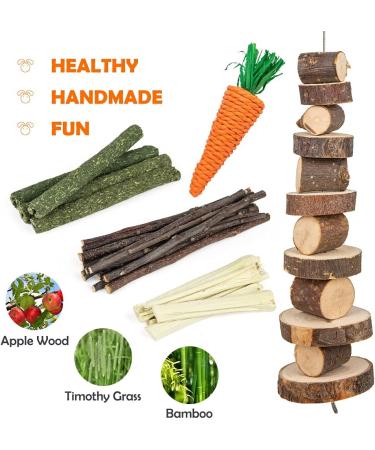 Natural Timothy Hay Sticks for Small Pets - Handmade Rabbit & Guinea Pig Toys - Buy Online on SooperMarket.com