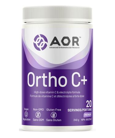 AOR Ortho C+ 240g Powder High-Potency Vitamin C Ascorbic Acid - Electrolyte Formula with Magnesium & Calcium Ascorbate Supports Skin & Blood Vessel Function Electrolyte Powder for Everyday Wellness
