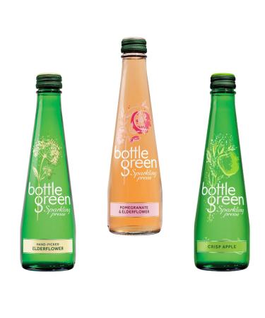 Bottle Green Presse Pick N Mix - Choose From Bottle with 4 Flavours - Elderflower Pomegranate & Elderflower Crisp Apple - Pack of 3 x 275ml