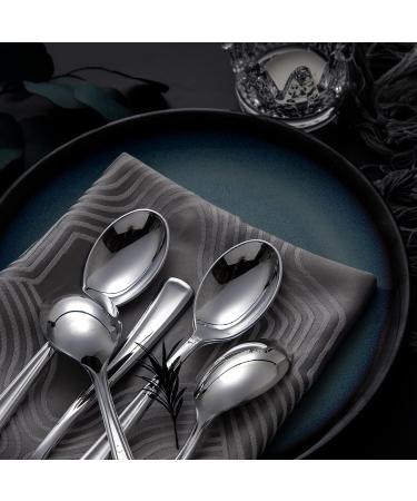 Liacere 200PCS Silver Disposable Spoons - Heavy Duty Silver Dessert Spoons for Wedding & Party - 6.7inch - Buy Online on SooperMarket.com