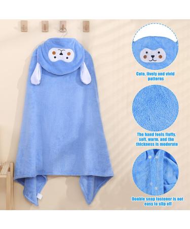Funmo Baby Hooded Towel 70x140 cm - Soft Super Absorbent Bath Towel for Kids (0-5 Years) - Cute Blue Design - Buy Online on SooperMarket.com