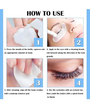 Lash Shampoo Kit for Eyelash Extensions - Extension Cleanser with Brushes for Salon & Home Use - 50ML - Buy Online on SooperMarket.com