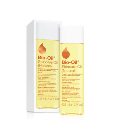 Bio-Oil Skincare Oil, Natural, Serum for Scars and Stretchmarks, Face and Body Moisturizer for Dry Skin, with Organic Jojoba Oil and Vitamin E, with Natural Rosehip Oil, For All Skin Types, 4.2 oz 4.2 Fl Oz (Pack of 1)