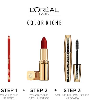 L'Oreal Paris Color Riche Satin Smooth Lipstick Moisturising Pure Pigment Lip Colour With Omega 3 & Vitamin E 110 Made in Paris Made in Paris 111 1 count (Pack of 1) - Buy Online on SooperMarket.com