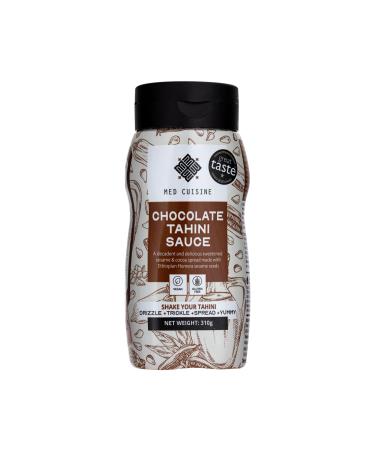 Med Cuisine Chocolate Tahini Spread - Vegan Sesame Paste with Cocoa Powder - Vegan 100% Natural Tahini - Ground Toasted Sesame Seeds - Gluten-Free - Keto and Paleo Friendly Superfood Spread 310g Chocolate 310 g (Pack of 1)