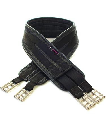 HyCOMFORT Waffle Girth - Elasticated One or Both Ends_simple Black 48