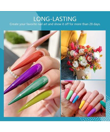 Saviland 20 Colors Acrylic Powder Set - Summer Series Nail Kit for Professional Acrylic Nails - Rainbow Polymer Powder for Extension and Carving - B-Chocolate and Rainbow - Buy Online on SooperMarket.com