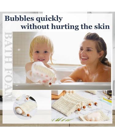 Cunhill Sisal Soap Saver Bag with Wooden Bead - Exfoliating and Drying Soap Pouch for Bath and Shower - Buy Online on SooperMarket.com
