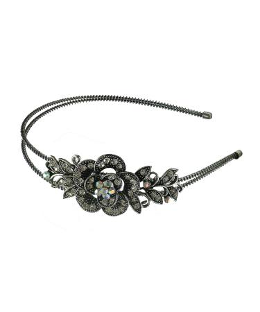 Set of 4 Crystal Flower Headbands - 4 Colors (Jet, Lavender, Rose, Crystal) - Buy Online on SooperMarket.com