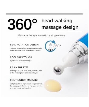 5% Caffeine Eye Serum - Reduce Dark Circles & Puffiness Anti-Aging Under Eye Cream with 360 Massage Roller - International Shipping Available - Buy Online on SooperMarket.com