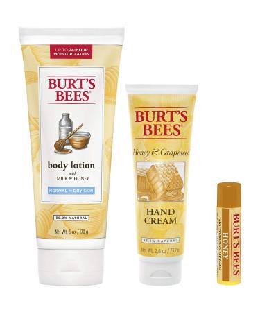 Burt's Bees Honey Pot Holiday Gift Set - 3 Honey Skin Care Products | Body Lotion Hand Cream & Lip Balm - Perfect for Gifting - Buy Online on SooperMarket.com