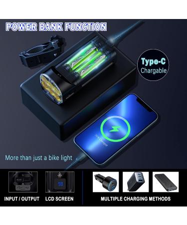 Victagen 6 LED Bike Light 5000 Lumens | Super Bright Front Headlight for Night Riding | Waterproof & Rechargeable | High/Low Beam | Includes Taillights - Buy Online on SooperMarket.com