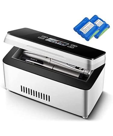 Mini Fridge Medicine Refrigerator and Insulin Cooler - Travel Home Portable Car Refrigeration Case/Small Travel Box for Medication 2X Lithium Battery Collector88