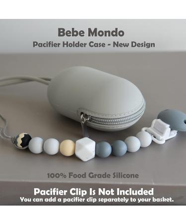 bebe mondo Silicone Pacifier Holder Case for Diaper Bag | Fits Pacifiers, Strollers & Travel | Unisex Diaper Bag Accessory - Buy Online on SooperMarket.com