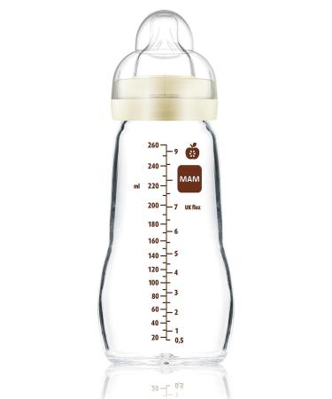MAM Feel Good Glass Bottle (260ml) - Unisex | BPA Free, Easy to Clean, Eco-Friendly - Buy Online on SooperMarket.com