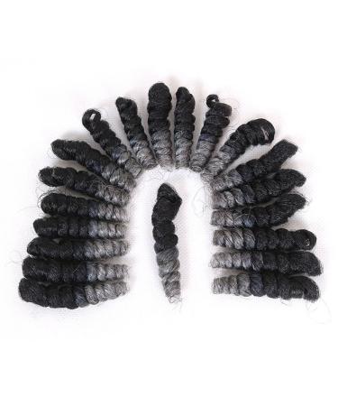 3 Packs Eunice Hair Saniya Curl Ombre Braids - 20 Inch Bouncy Synthetic Crochet Hair (1B Gray) - Free Hook Included - Buy Online on SooperMarket.com