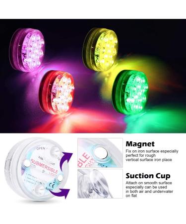 Zhongkaifa underwater light with remote control RGB multi color changing waterproof LED underwater light pond lighting pool lighting for vase base party christmas swimming pool wedding (4 pcs) - Buy Online on SooperMarket.com