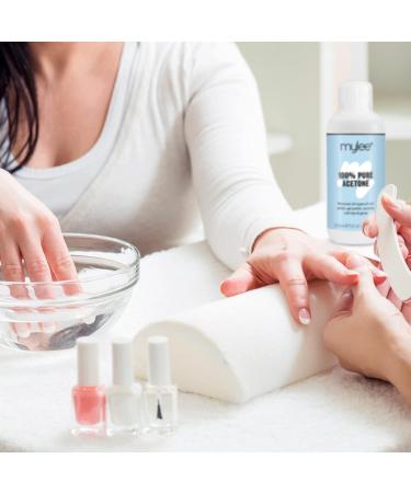 Mylee 100% Pure Acetone Gel Nail Polish Remover for UV/LED Gel Soak Off Removes All Types of Nail Polish Gel Polish Acrylic Gels Nail Tip & Glue (2x 300ml) 300 ml (Pack of 2) - Buy Online on SooperMarket.com