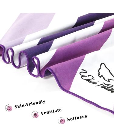Whale Flotilla Microfiber Large Beach Towel - Quick Dry, Sand Free, Cooling, Portable - Super Absorbent Striped Towel Set for Kids/Adults - 30x60 Inch Purple - Buy Online on SooperMarket.com
