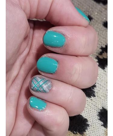 Nail Stamp Stainless Steel Nail Stamping Plate Snake Skin Image Printing Stainless Steel Stencil Nail Art Stamp Templates Animal Flower Pattern Nail Stamping Plates (Geometric Plaid Stripe Line) - Buy Online on SooperMarket.com