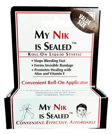 Cosmetically Sealed My Nik Is Sealed Roll-On Liquid Styptic 12ml | Made in USA - Buy Online on SooperMarket.com