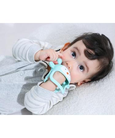 COZYPANDA Baby Teether - BPA Free Silicone Teething Toys for Babies 0-6 Months - Never Drop Teething Pacifier for Teething Relief (Green) - Buy Online on SooperMarket.com