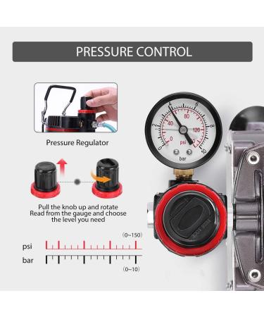 VIVOHOME 110-120V Professional Airbrushing Paint System with Compressor and 3 Kits - Black - Buy Online on SooperMarket.com