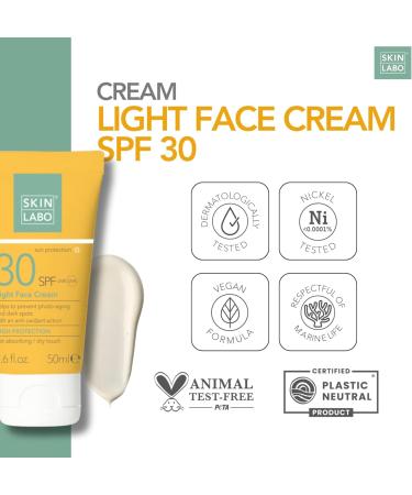 SkinLabo - Face Cream SPF 30 Protects from UVA and UVB Rays Prevents Photoaging and Dark Spots Antioxidant Action with Hyaluronic Acid Ethyl-Ascorbic Acid - 50 ml - Buy Online on SooperMarket.com
