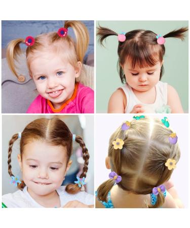 120pcs Mix Color Girls Elastic Hair Ties | Soft Rubber Bands for Kids | Hair Accessories for Girls, Teens, and Children - Buy Online on SooperMarket.com