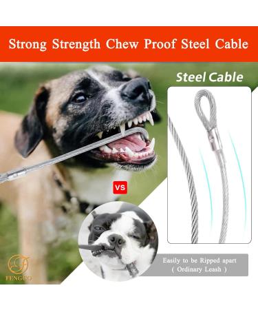 Waterproof Dog Leash | Chew Proof Tie-Out & Training Leash | 3m Orange - Durable & Reliable - Buy Online on SooperMarket.com