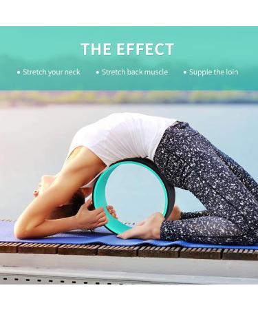 FEWOO Yoga Wheel Set for Back Pain Relief and Flexibility - Includes 3 Black+Green Props for Stretching, Massages, and Backbends - Buy Online on SooperMarket.com