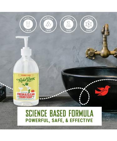 Rebel Green Peppermint & Lemon Liquid Hand Soap 16.9 oz Pump Bottles - 4 Pack - Buy Online on SooperMarket.com