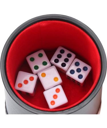 Vuwuma Felt Lined Professional Dice Cup Set - Includes 6 Quiet Dice for Yahtzee Game - Buy Online on SooperMarket.com