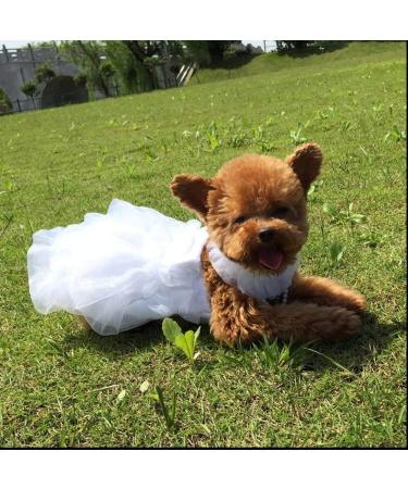 Delifur Dog White Wedding Dress Princess Fashion Skirt for Small Medium Dogs & Cats (L) - Buy Online on SooperMarket.com