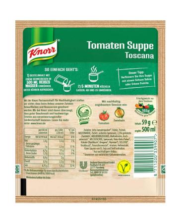 Knorr Gourmet Soup Toscana - Delicious Tomato Soup (9 Pack) | No Additives or Dyes - 65.67g Each - Buy Online on SooperMarket.com