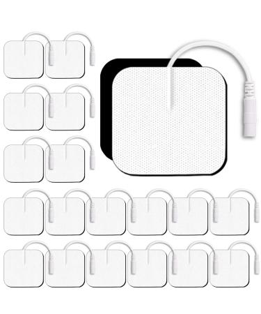TENS Unit Replacement Pads TENS Unit Pads SM Electrodes Pads 2x2 20 Pack Reusable Self-Adhesive Electrodes Pads Compatible with AUVON TENS TENS 7000 HealthmateForever EMS Muscle Stimulator Machine 2*2--20 Pack