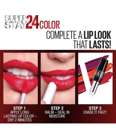 Maybelline Super Stay 24-Hour Liquid Lipstick & Lip Balm Set - City Ablaze - 2-Pack (930) - Buy Online on SooperMarket.com