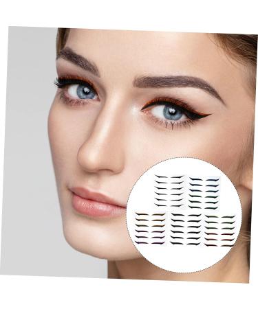 PLAFOPE 72 Pairs Glitter Eyeliner Reusable Eyeliner Sticker Instant Eyeliner Stickers Double Side Tape - Buy Online on SooperMarket.com