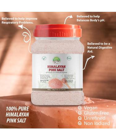 Aryan Herbals Himalayan Pink Salt (Medium) 800 GM 100% Natural & Pure Vegan & Gluten Free Unrefined & Non Iodized - Buy Online on SooperMarket.com