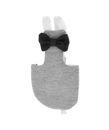 OATIPHO Bird Harness Flying Bird Diapers Decorations Fashionable Cotton Stylish Parrot Clothes 14x7cm Grey