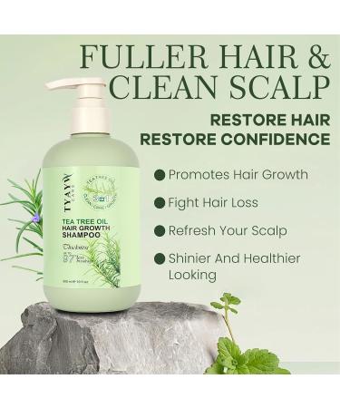 Rosemary Hair Growth Shampoo 3-in-1 | Tea Tree Mint Biotin Thickening Shampoo for Men & Women | 300ml for Hair Regrowth & Thinning Hair - Buy Online on SooperMarket.com