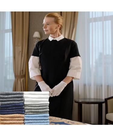24 Pack Multicolour Washcloths - Extra-Absorbent Flannel Face Cloths for Bathroom, Spa, Gym - 100% Cotton - 12x12 inches - Buy Online on SooperMarket.com