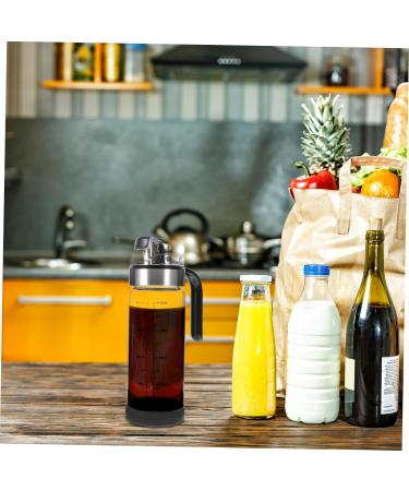 Alipis Automatic Opening and Closing Oiler Glass Oil Pot Glass Dispenser Clear Container Oil Bottle Soy Sauce Bottle Kitchen Oil Pot Soy Sauce Container Stainless Steel Pp Soy Sauce Rack - Buy Online on SooperMarket.com