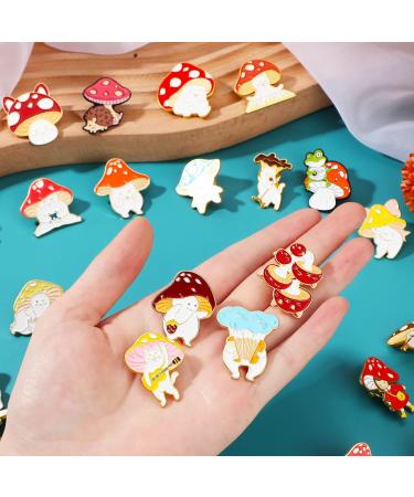 Cute Enamel Mushroom Pins Set - 30 Pcs Funny Anime Cartoon Aesthetic Brooch for Jackets, Backpacks, Hats - Assorted Jewelry Button Lapel Badge - Buy Online on SooperMarket.com