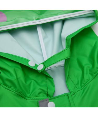 De feuilles Kids Button Rain Suit - Waterproof Hooded Green Frog Jumpsuit (4-6 Years) - Buy Online on SooperMarket.com