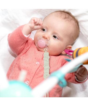 Baok Baby Schnullerhalter - 4 Anti-Tie-Off Steel Pacifier Chains | Silicone Pacifier Holders for Babies & Parents - Buy Online on SooperMarket.com