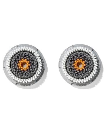 Clarisonic Men's Facial Cleansing Brush Head Replacement Compatible with Mia 1 Mia 2 Mia Fit Alpha Fit Smart Profile Uplift and Alpha Fit X 2 Count 2 Count (Pack of 1)